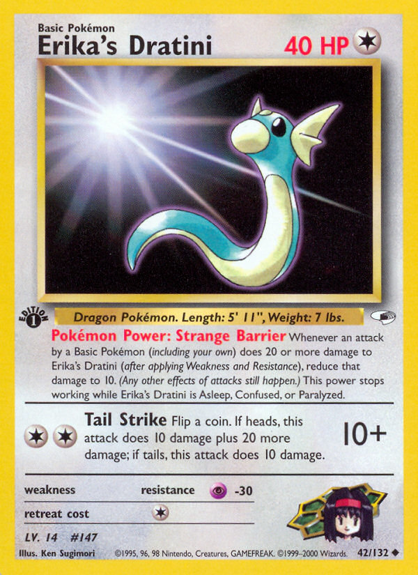 Erika's Dratini — illustrated card