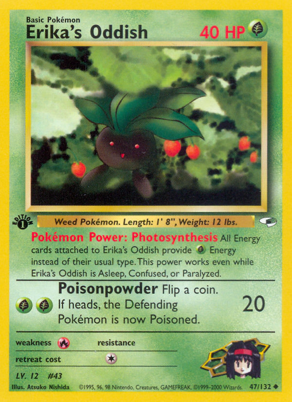 Erika's Oddish — illustrated card