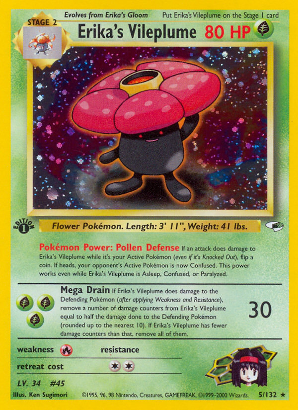 Erika's Vileplume — illustrated card