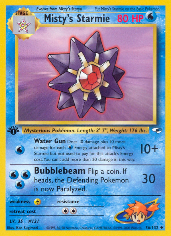 Misty's Starmie — illustrated card