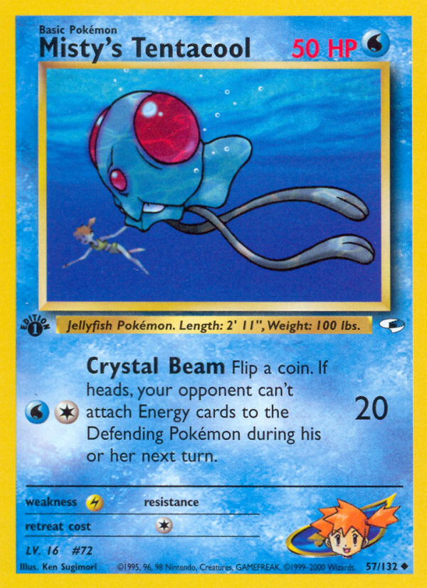 Misty's Tentacool — illustrated card