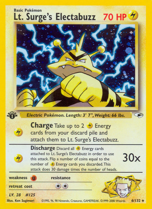Lt. Surge's Electabuzz — illustrated card