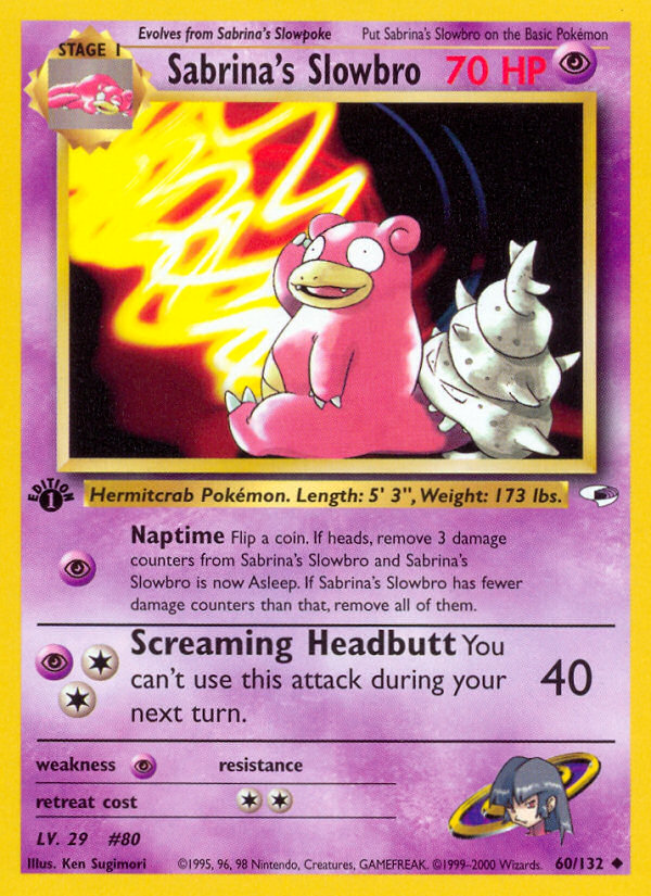 Sabrina's Slowbro — illustrated card