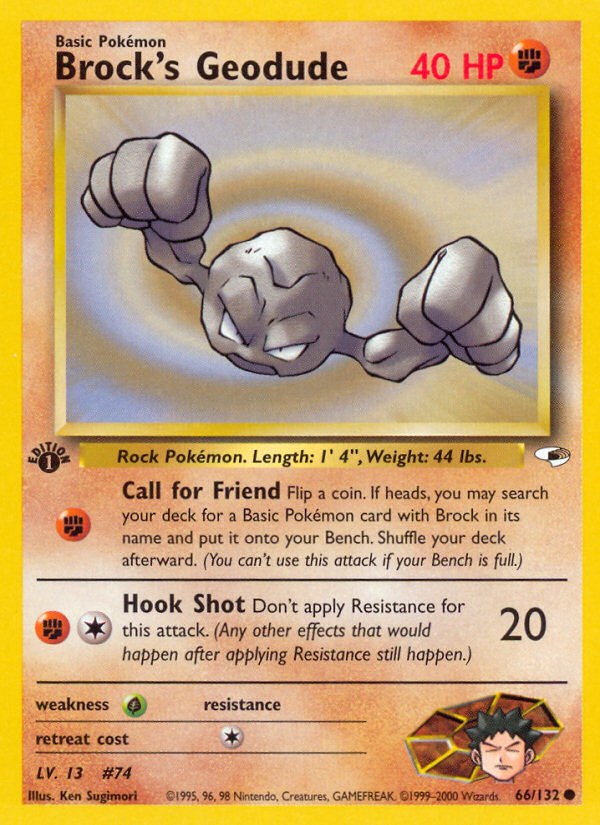 Brock's Geodude — illustrated card