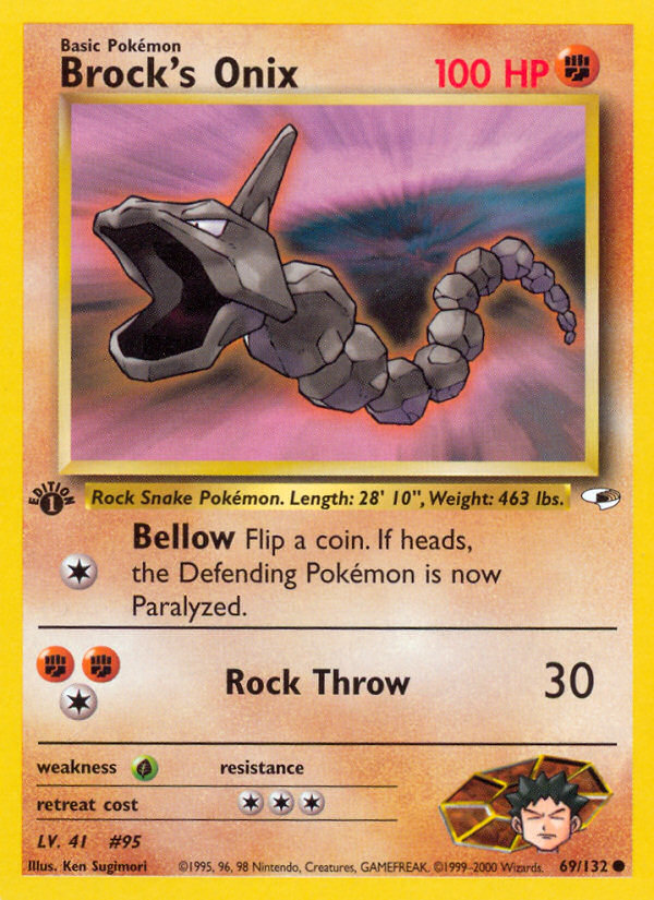 Brock's Onix — illustrated card