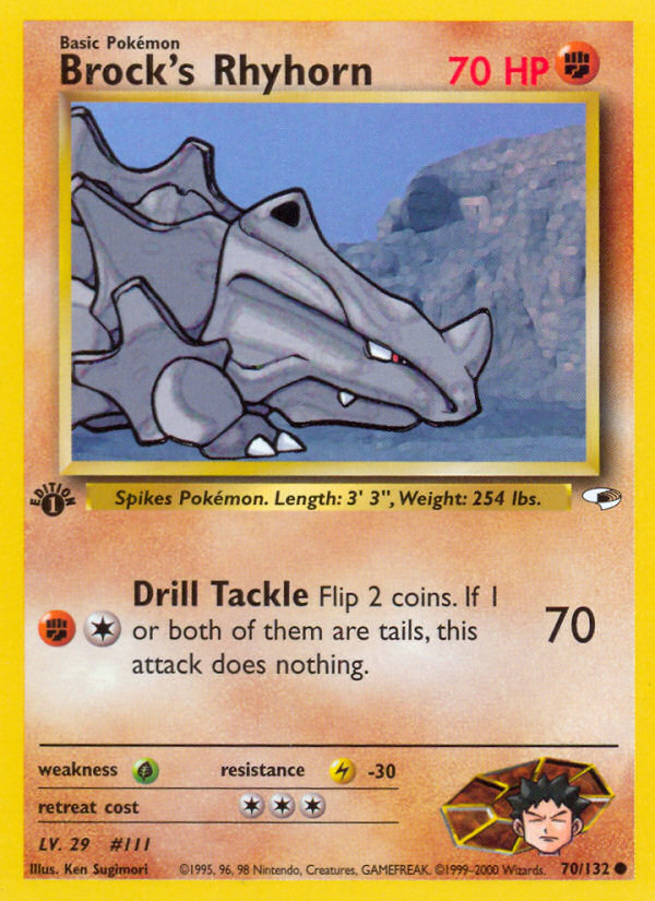 Brock's Rhyhorn — illustrated card