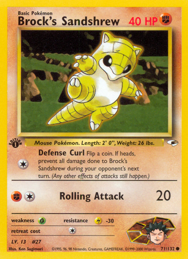 Brock's Sandshrew — illustrated card