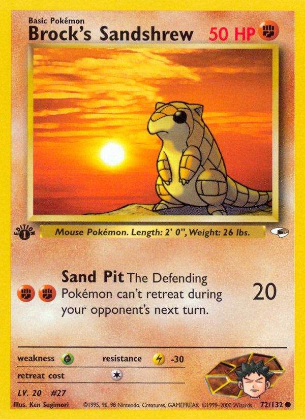 Brock's Sandshrew — illustrated card