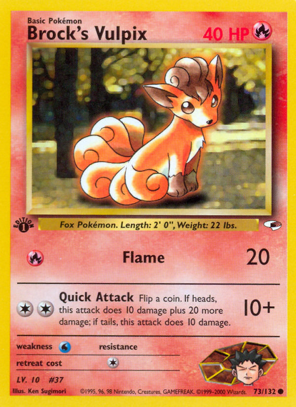 Brock's Vulpix — illustrated card