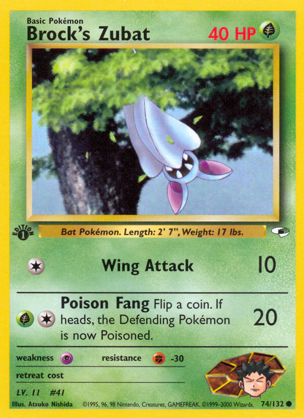 Brock's Zubat — illustrated card