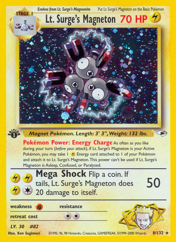 Lt. Surge's Magneton — illustrated card