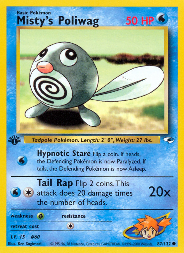 Misty's Poliwag — illustrated card