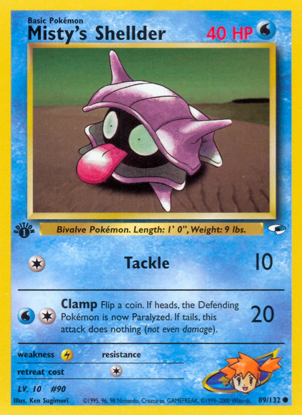 Misty's Shellder — illustrated card