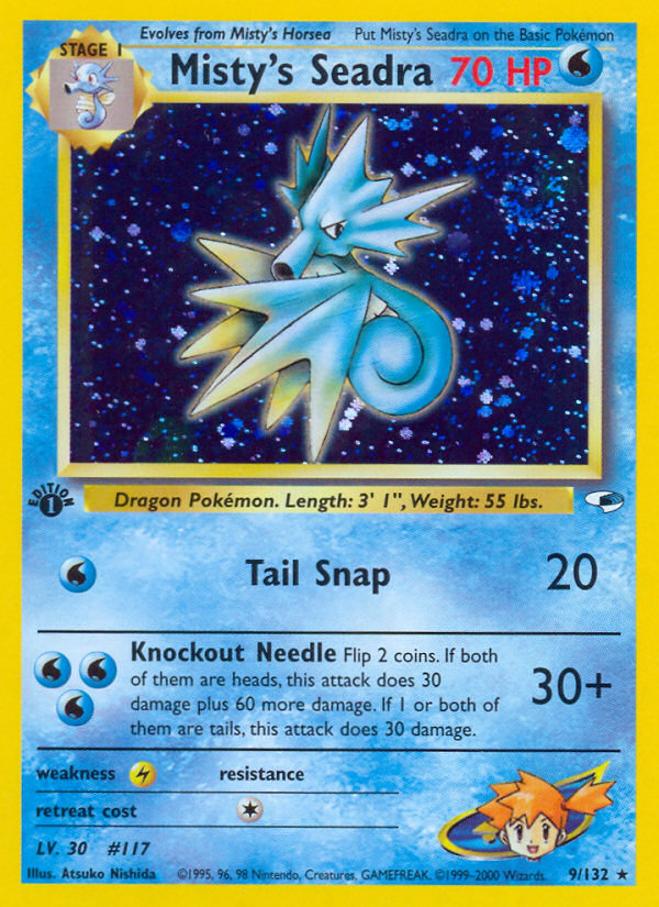 Misty's Seadra — illustrated card