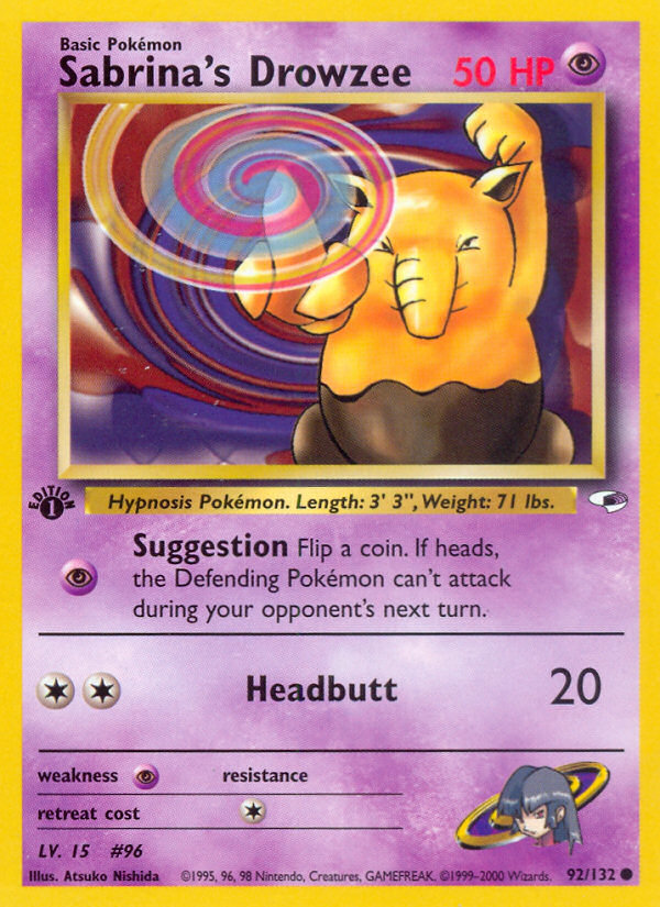 Sabrina's Drowzee — illustrated card