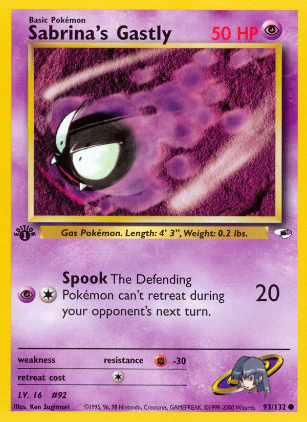Sabrina's Gastly — illustrated card