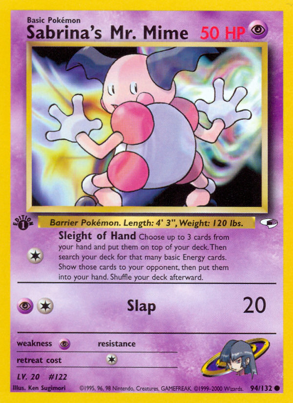 Sabrina's Mr. Mime — illustrated card