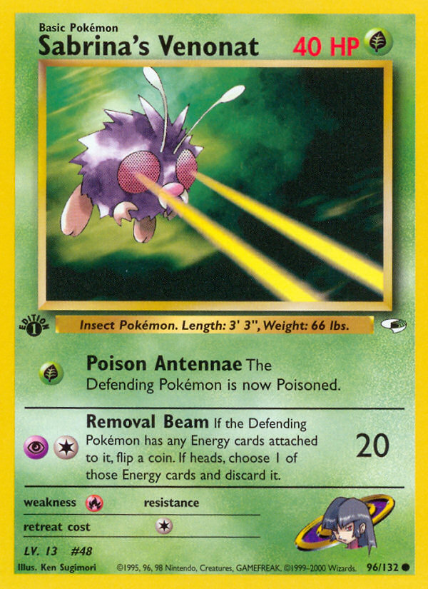 Sabrina's Venonat — illustrated card