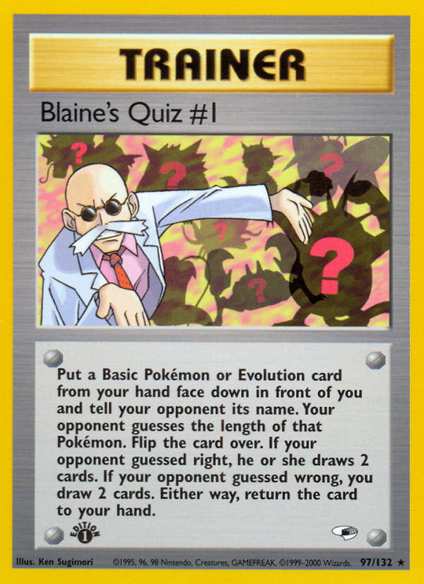 Blaine's Quiz #1 — illustrated card