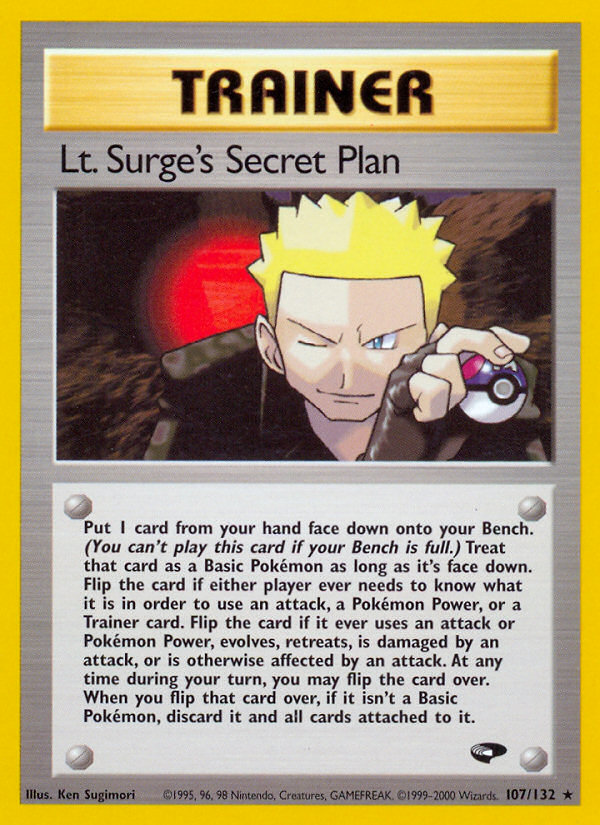 Lt. Surge's Secret Plan — illustrated card