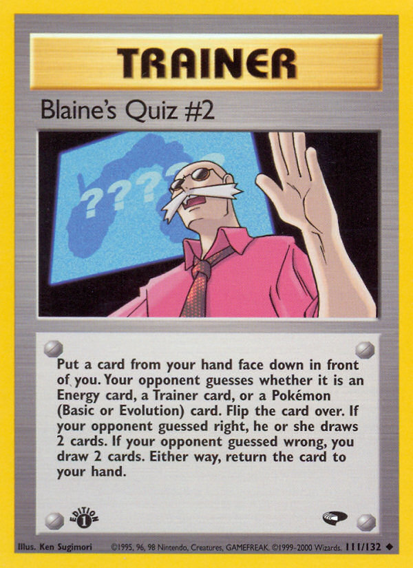 Blaine's Quiz #2 — illustrated card