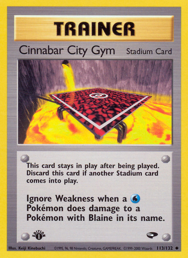 Cinnabar City Gym — illustrated card