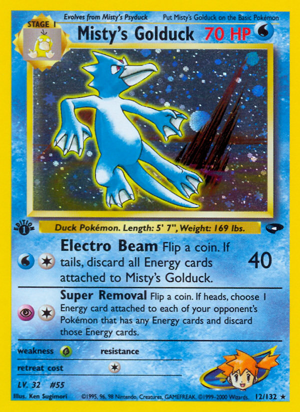 Misty's Golduck — illustrated card