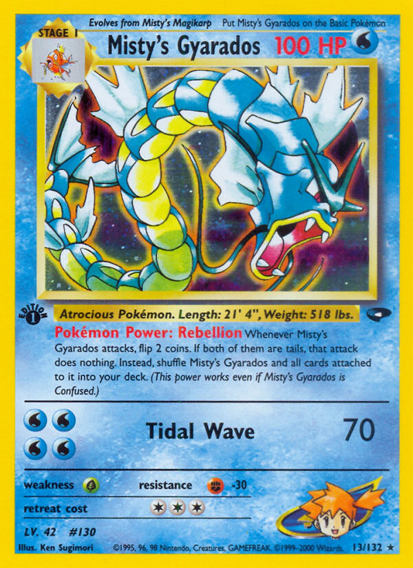 Misty's Gyarados — illustrated card