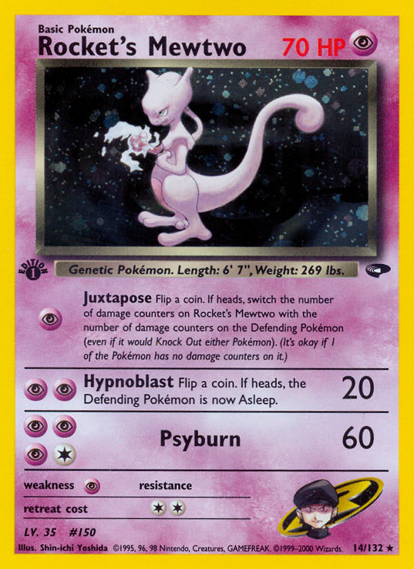 Rocket's Mewtwo — illustrated card