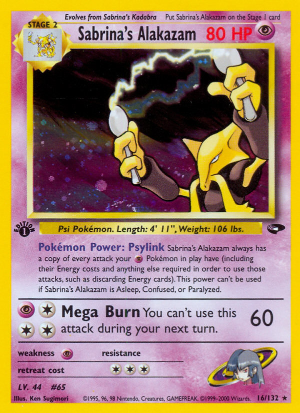 Sabrina's Alakazam — illustrated card