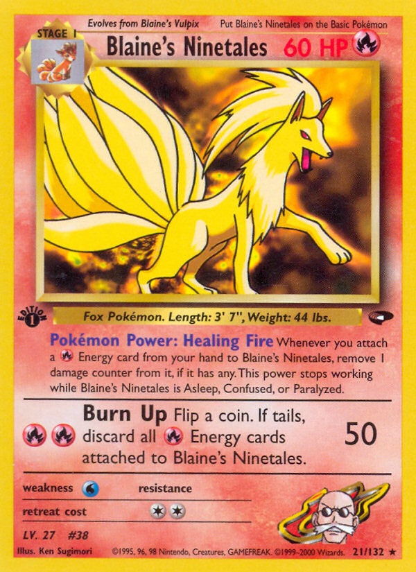 Blaine's Ninetales — illustrated card