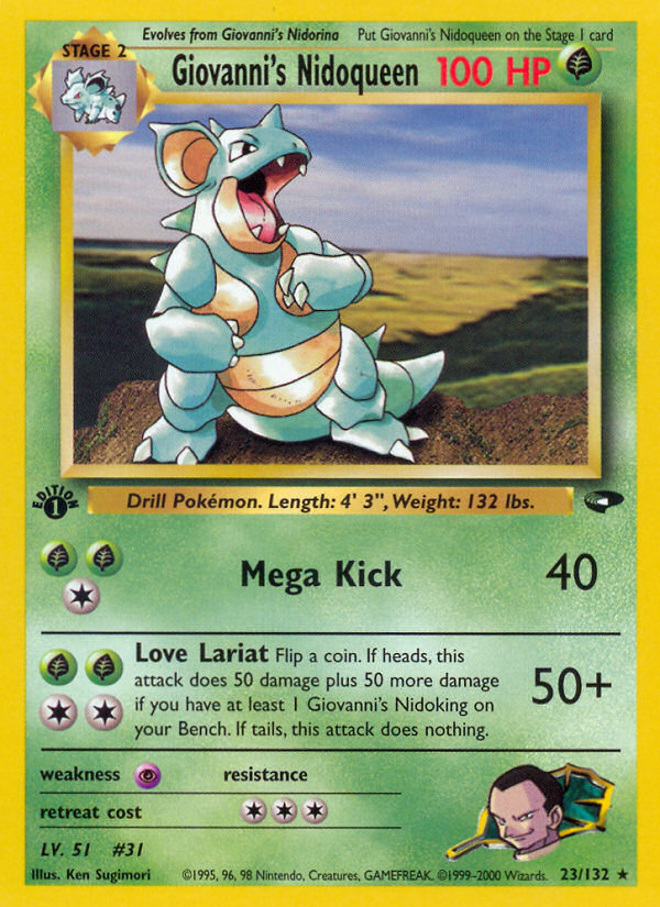 Giovanni's Nidoqueen — illustrated card