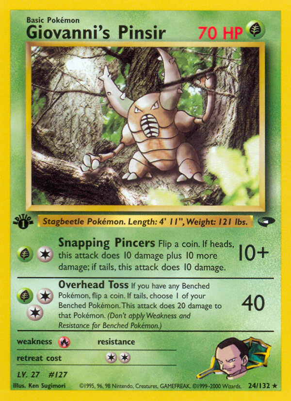 Giovanni's Pinsir — illustrated card
