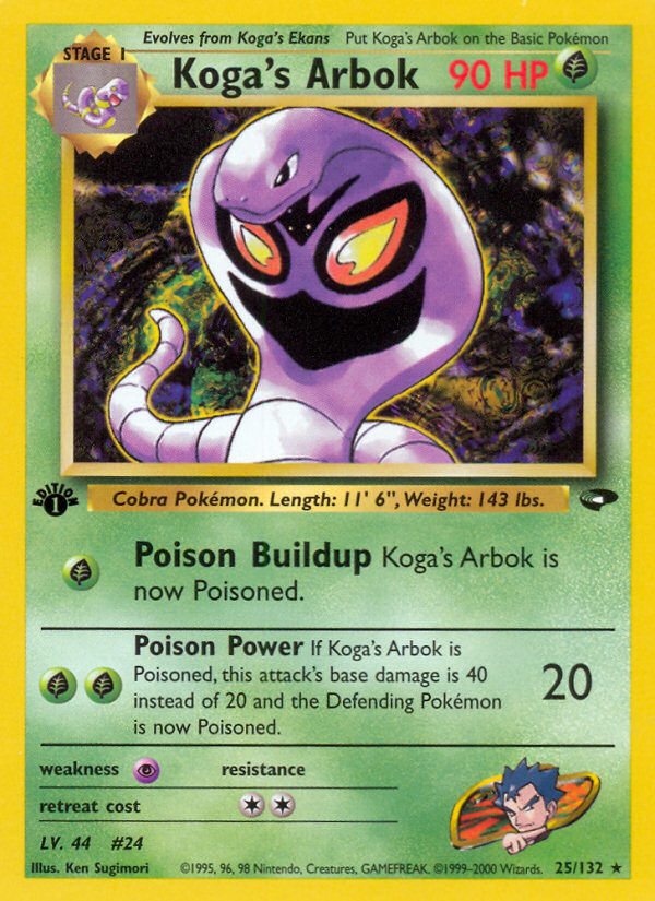 Koga's Arbok — illustrated card