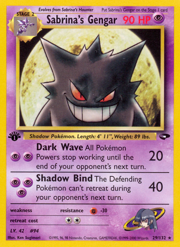 Sabrina's Gengar — illustrated card