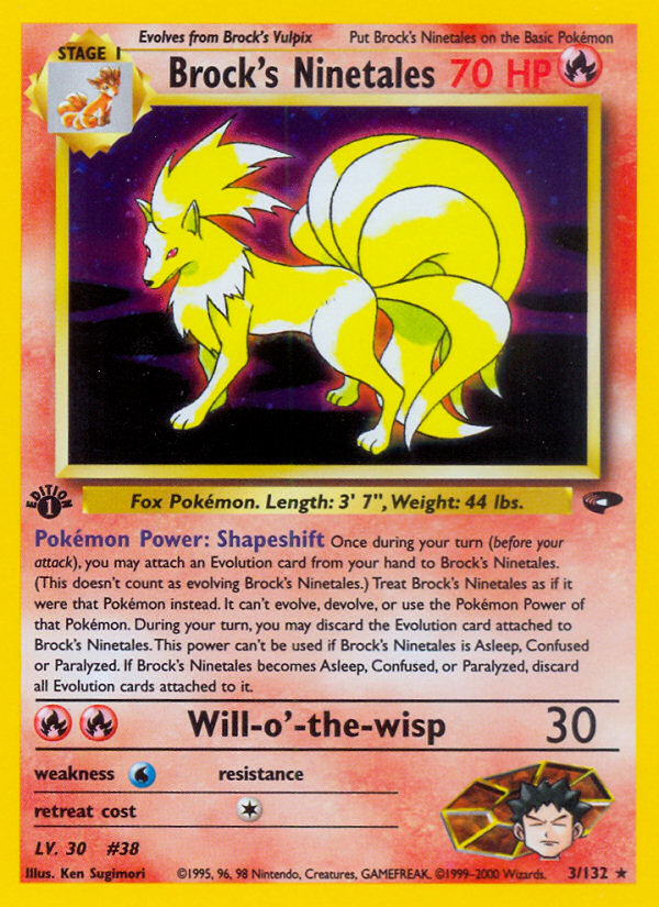 Brock's Ninetales — illustrated card