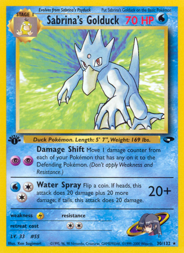 Sabrina's Golduck — illustrated card