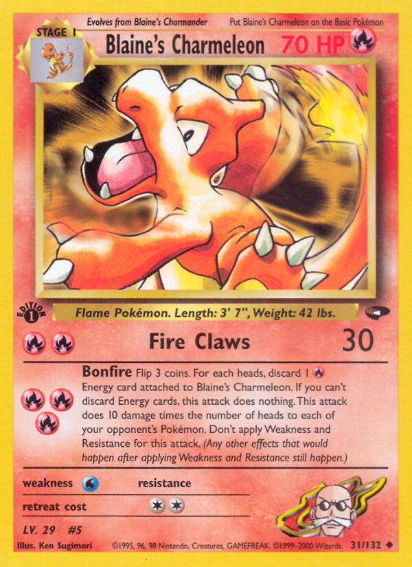 Blaine's Charmeleon — illustrated card