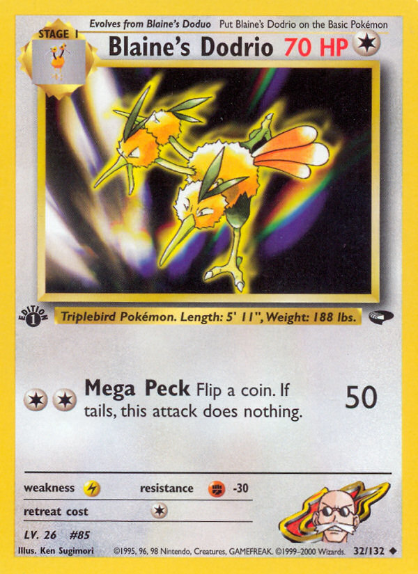 Blaine's Dodrio — illustrated card