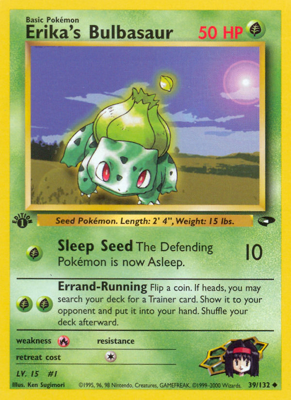 Erika's Bulbasaur — illustrated card