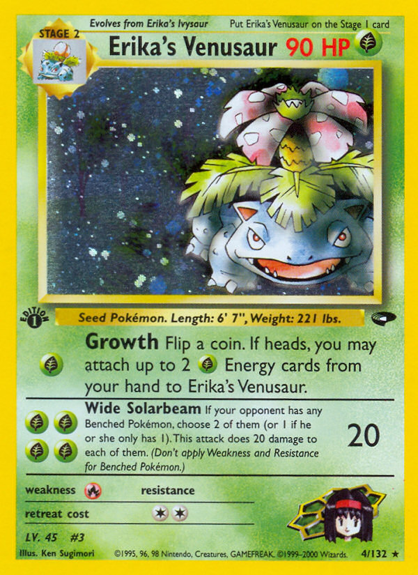 Erika's Venusaur — illustrated card