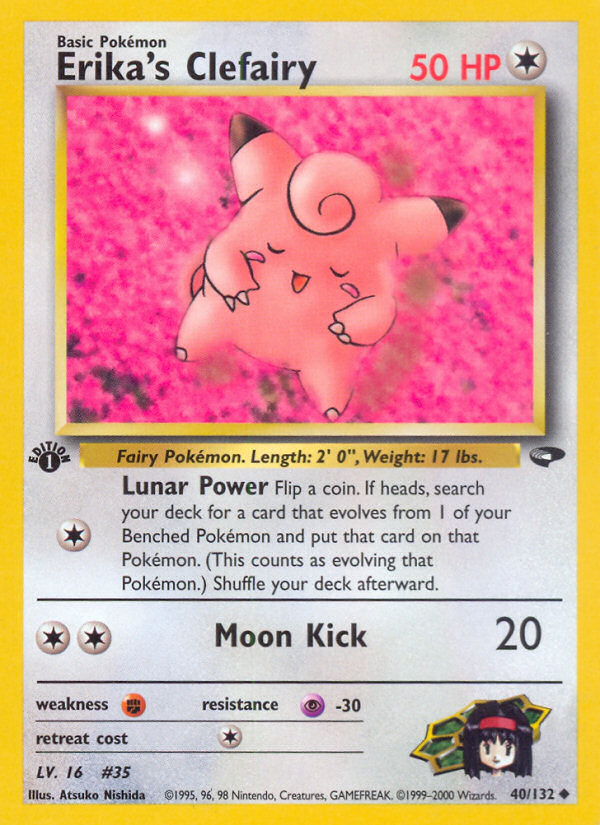 Erika's Clefairy — illustrated card