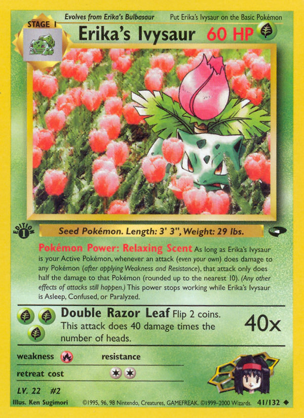Erika's Ivysaur — illustrated card