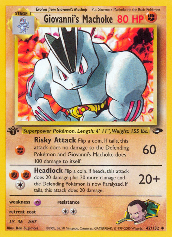Giovanni's Machoke — illustrated card