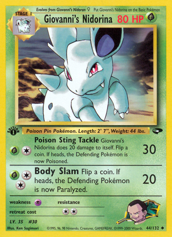 Giovanni's Nidorina — illustrated card