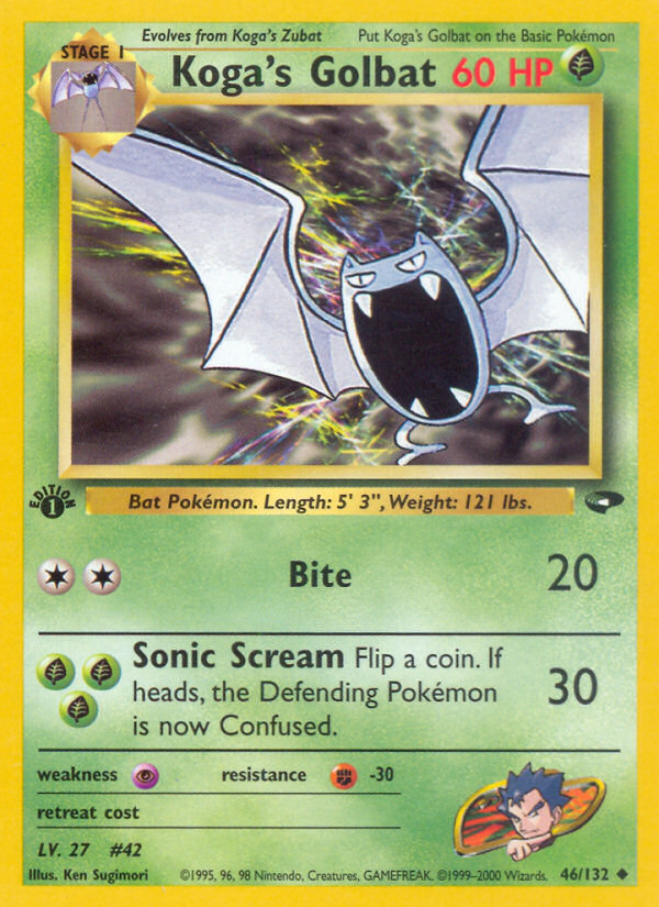 Koga's Golbat — illustrated card