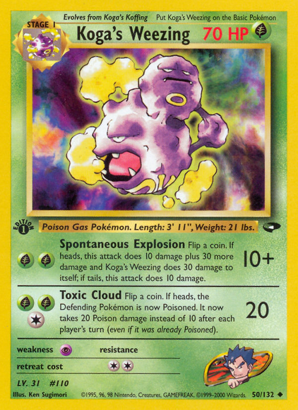 Koga's Weezing — illustrated card