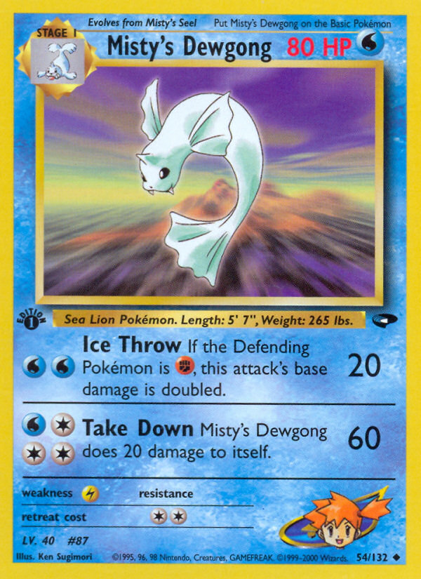 Misty's Dewgong — illustrated card