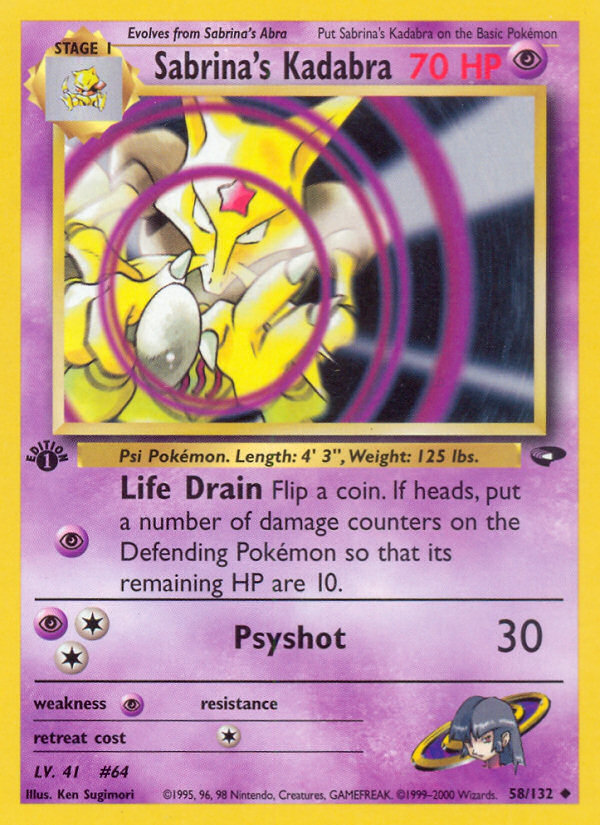 Sabrina's Kadabra — illustrated card