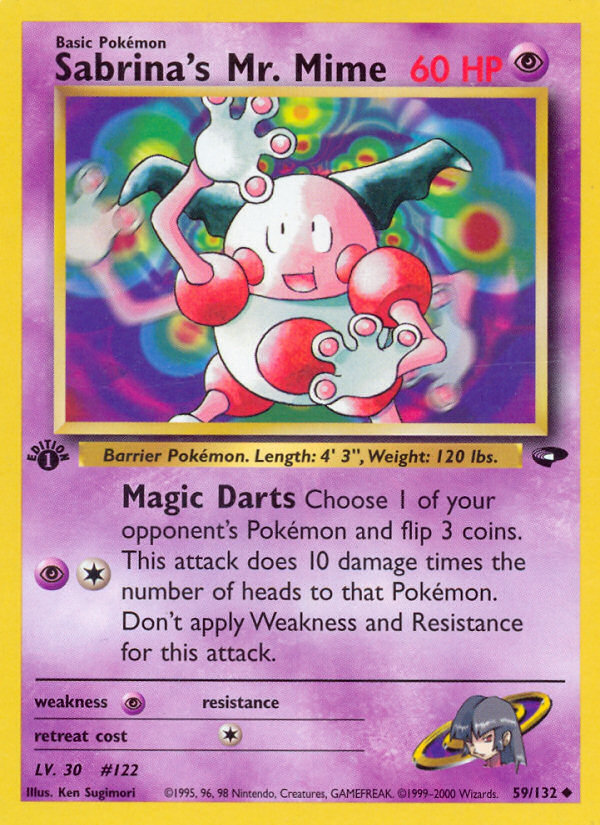 Sabrina's Mr. Mime — illustrated card